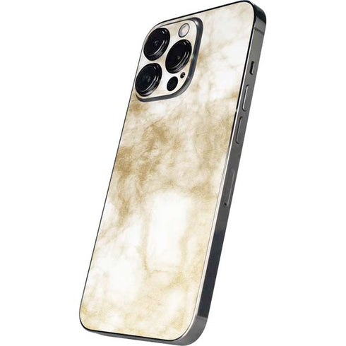 Gold and White Marble iPhone 16 Pro Skin